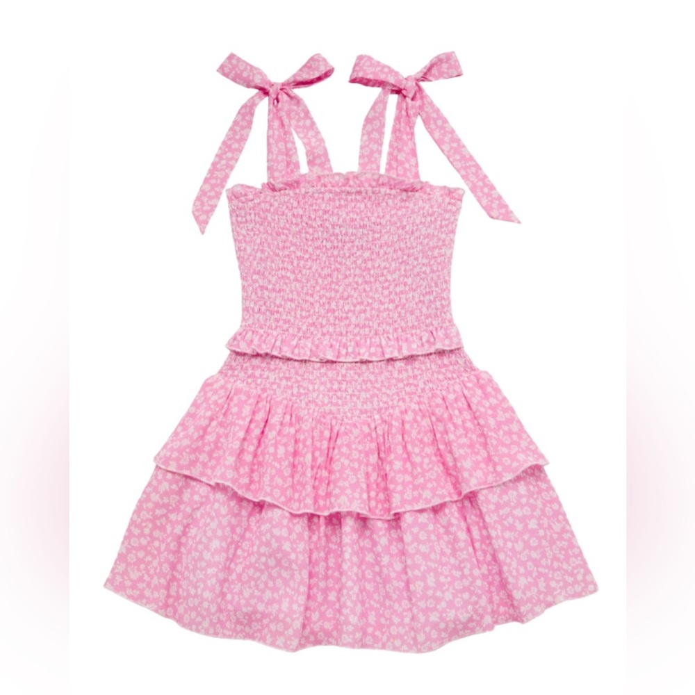 KatieJ Emerson Dress in pink ditsy floral size XL